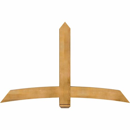 Ekena Millwork Bellingham Rough Sawn Timber Gable Bracket, Western Red Cedar, 72"W x 45"H x 6"D x 6"F, 15/12 Pitch GBW072X45X0606BEL00RWR